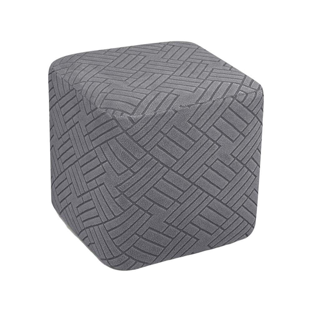 Full Coverage Ottoman Covers Geometric Jacquard Furniture Slipcovers Sofa Footstool