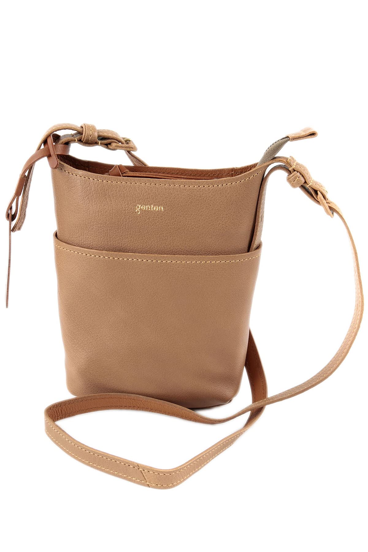 

Genten Women s Mini Shoulder Bag, Greige, GE-42068-43