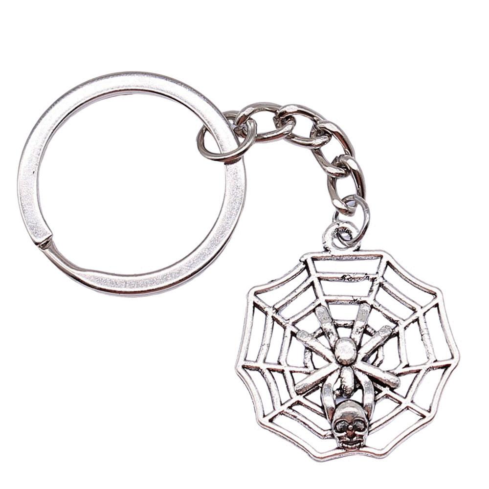 Bat Charm Keychain Spooky Insect Key Holder Halloween Day 28mm Ring