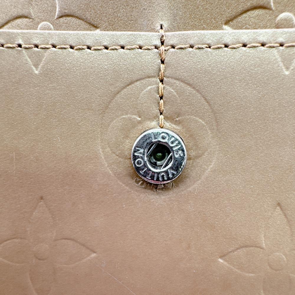 LOUIS VUITTON Monogram mat leather Portefeiulle Sarah Purse beige leather Used