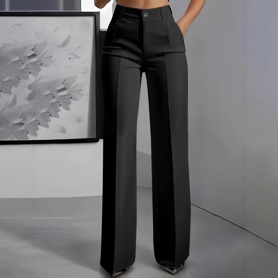 Women's Fashion Casual Wide-Leg Straight-Cut Suit - New Style High Waist Draped Style Versatile Overalls