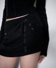 SCHISM INDUCING Elodie Button Shirring Skirt Black