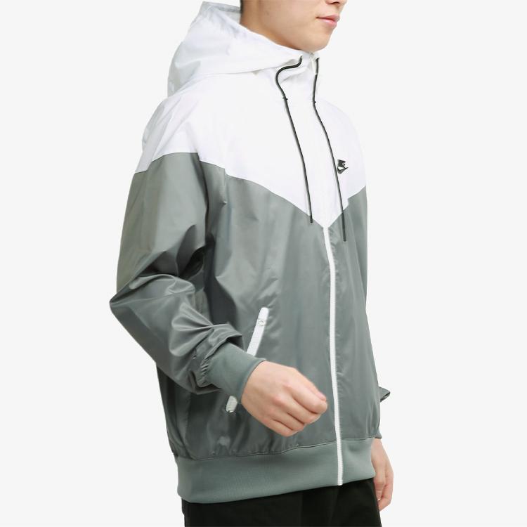 Nike Sportswear Windrunner Training Hooded Woven Jacket Men Outerwear Grey White DA0002-084