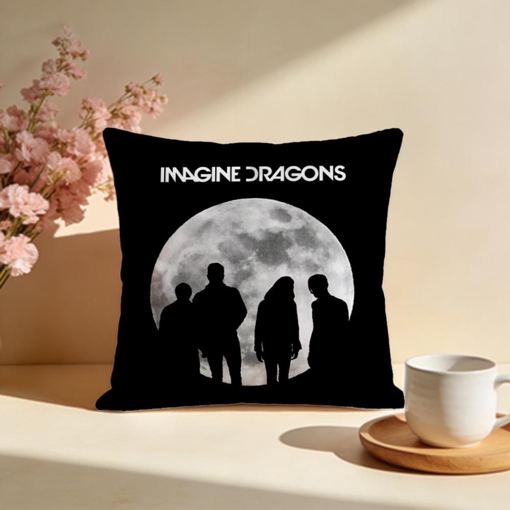 Hot IImagine Dragonsing Cushion Cover Stylish Washable Pillow Cover Ideal for Couch Bedroom Car Decoration