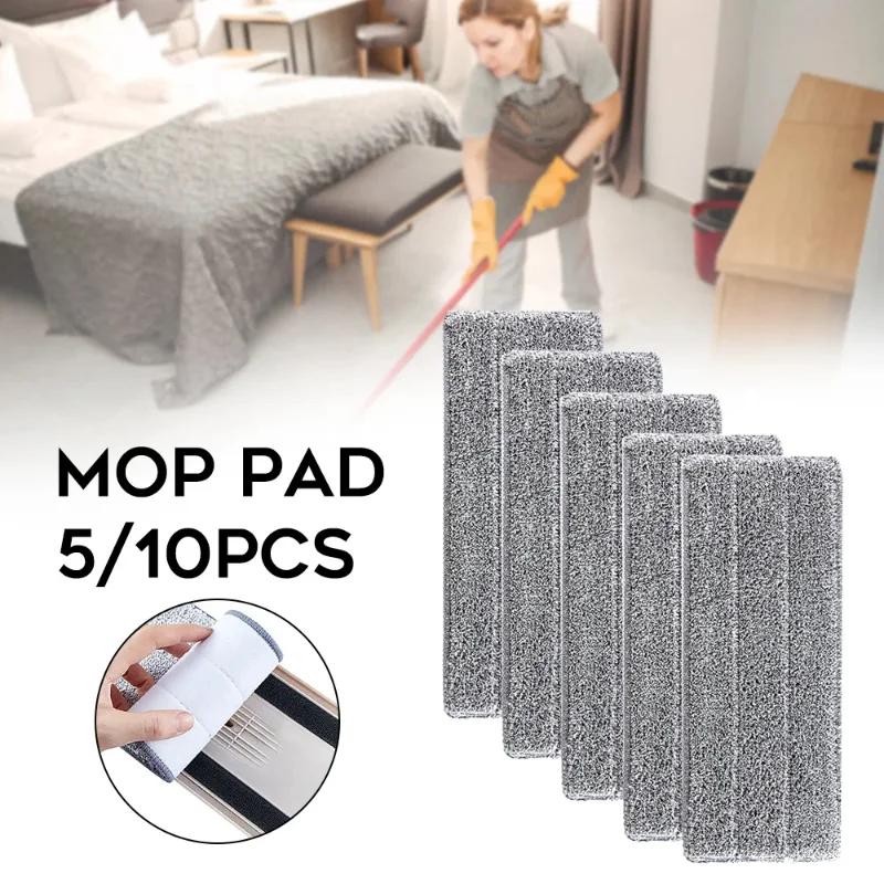 5/10PCS Flat Mop Cloths, Microfiber Mop Replacement Pads, Durable Mop Cloths, Dusting Mop Heads, Suitable for Both Wet