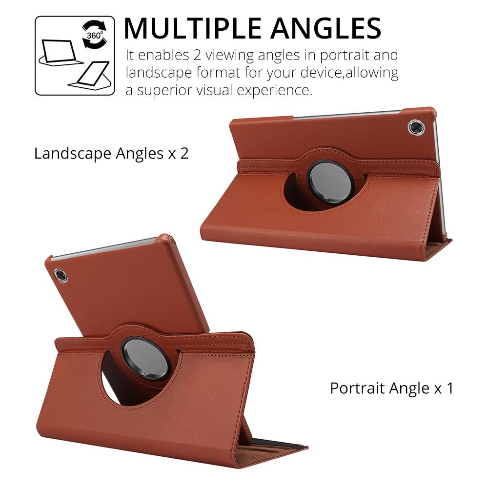 Roterende etui for Lenovo Tab M10 Plus FHD 10.3 TB-X606F M10 HD 2. gen 10.1 X306X X605F M8 8505F P11 Pro J606 Nettbrett Stativ Deksel