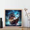 DIY Diamond Painting Sailing Boat Riding The Wind and Waves Cross Stitch Kit Mosaic Art Diamond Painting Full Circle/Square Diamond Home Decoration