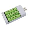 Rechargeable Battery Charger USB Output 3 Slots Charging Short Circuit for Protection Suitable for AAA/AA Battery Tools