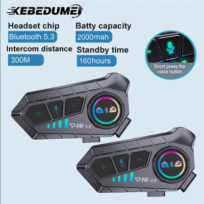 1/2 יחידות קסדת אופנוע Bluetooth דיבורית אינטרקום אלחוטית אינטרקום מוטו עמיד למים שיחות ללא ידיים אוזניות