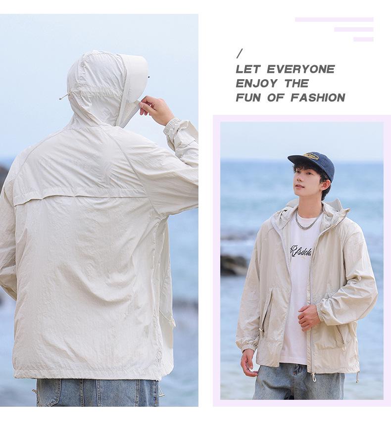 Men's UPF50+ Ice Silk Sun Protection Hoodie: Lightweight & Breathable for Outdoor Fishing