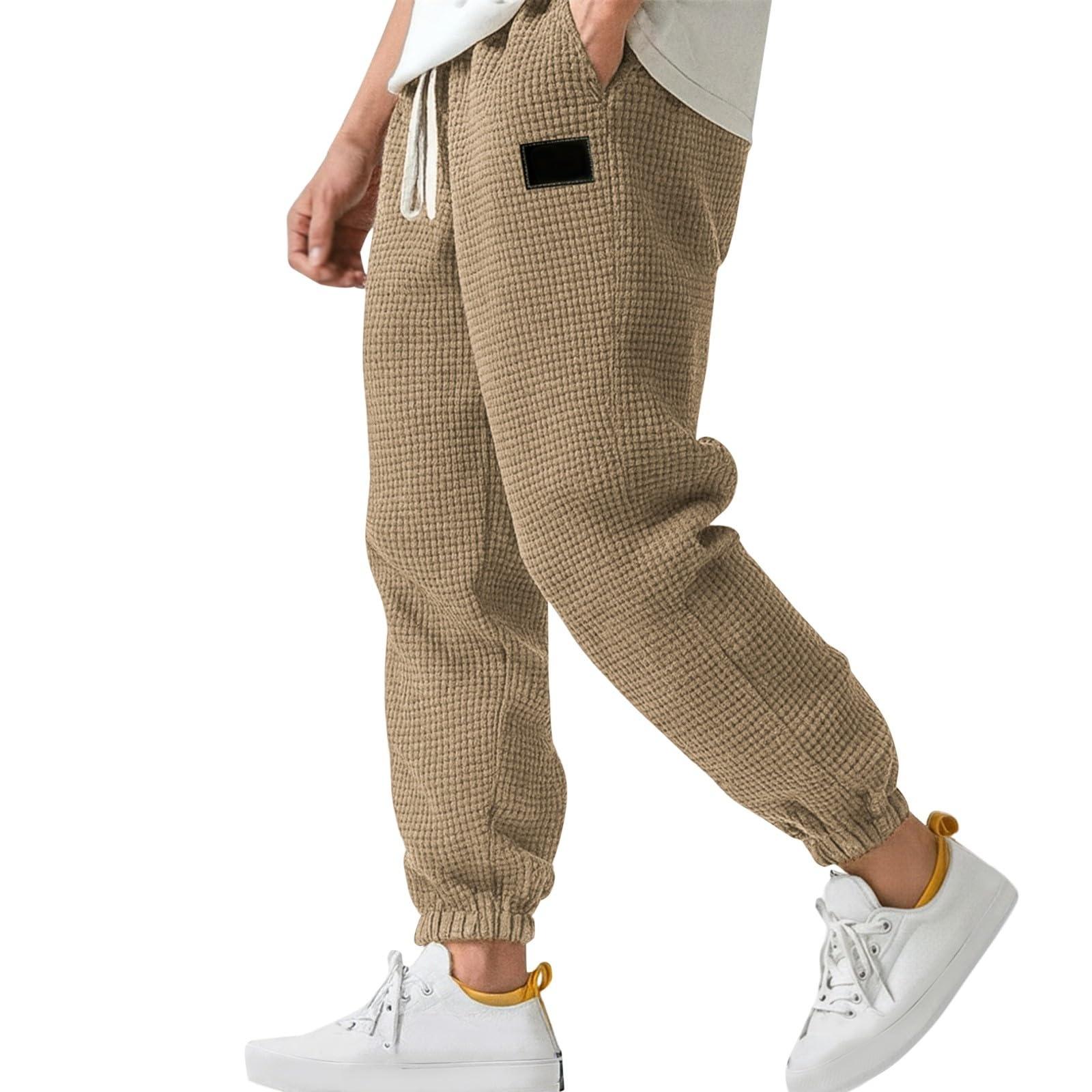 Мужские льняные брюки Four Seasons Thin Breathable Cargo Multi-pocket Loose Casual Wide Leg L