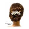 Kanzashi Hair Pin Comb Pearl Kimono Tomesode Wedding Entrance Ceremony Graduation Ceremony (design E) Pearl and Rhinestone Hair Accessory Large Pearl