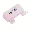 Kawaii Cartoon Cute Cat Plush Pouch Pencil Case Zipper Fluffy Large Capacity Pen Bag School Stationery Storage Bag