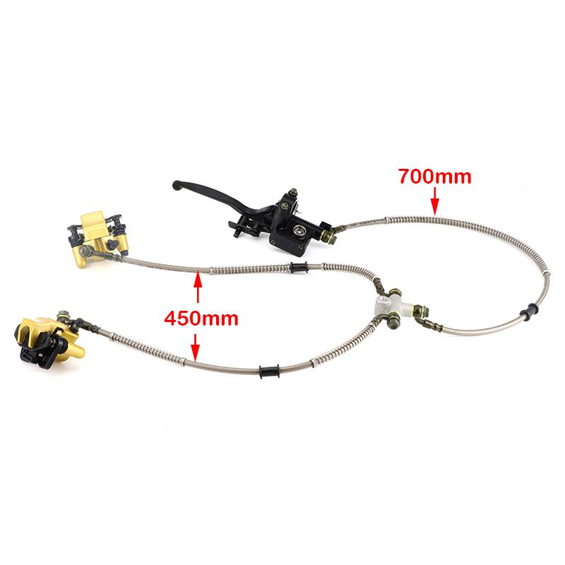 Front/Rear Disc Brake Master Cylinder Hydraulic Caliper Assembly for 50cc 70cc 90cc 110cc 125cc ATV Buggy Quad Bike Accessories