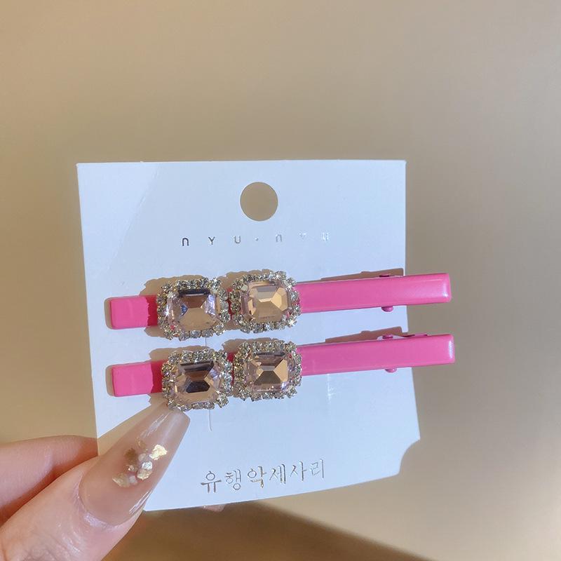 Silver Rhinestone Pentagram Hairpin: Y2K Cool Style Bangs Side Clip