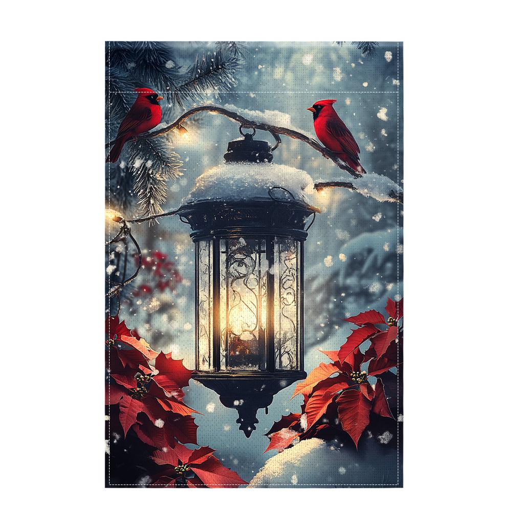 Christmas snowmanGarden Flag 12x18 Inch Double Sided for Courtyard Outdoor Welcome Flag Decoration (Excluding Flagpole)