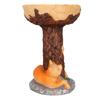 Cat Bird Bath Statue Durable Resin Bird Bath Bowl Exquisite Decorative Bird Feeding Statue for Courtyard Balcony