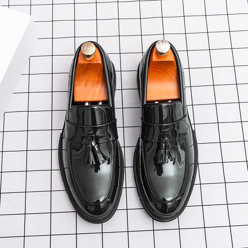 Men Business Fringed Shoes American Casual Comfortable Thick-soled Durable Fashionable Leather Shoes Travel Shoes Size 38-46
