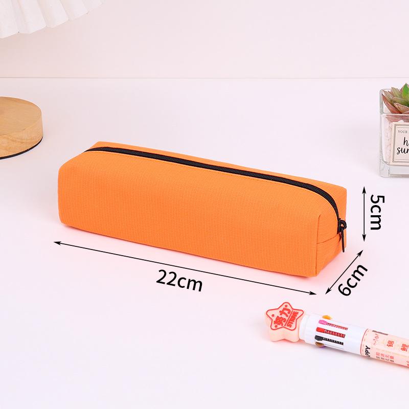 Solid Color Pencil Case, Octagonal Simple Stationery Box, Student Large-capacity Stationery Pencil Case, Advanced Text