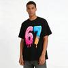 Fun Dripping Number 67 Ice Cream Donut Graphic Casual Tee Pure cotton T-shirt