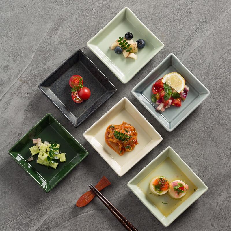 Japanese Style Square Ceramic Dipping Dishes