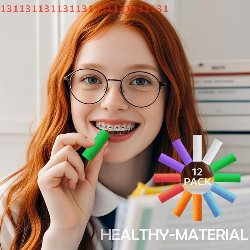 10Pc Dental Stick Fruit Flavor Orthodontic Bite Aligner Chewies Silicone Teeth Stick Bite Tree Pattern Design Tooth Chew Aligner