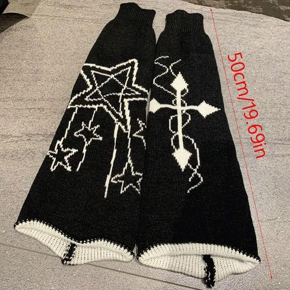 Sweet Cool Long Tube Socks Y2K Leg Warmers Fashion Knitted Wide Leg Hosiery