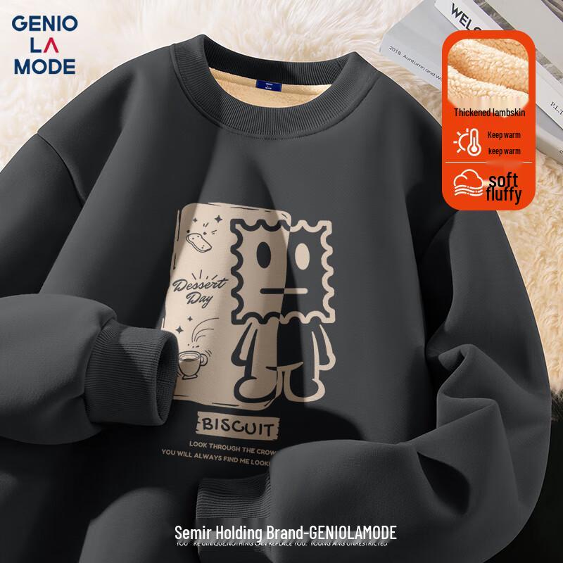 

GENIOLAMODE Men s Fleece Lined Winter Sweatshirt L