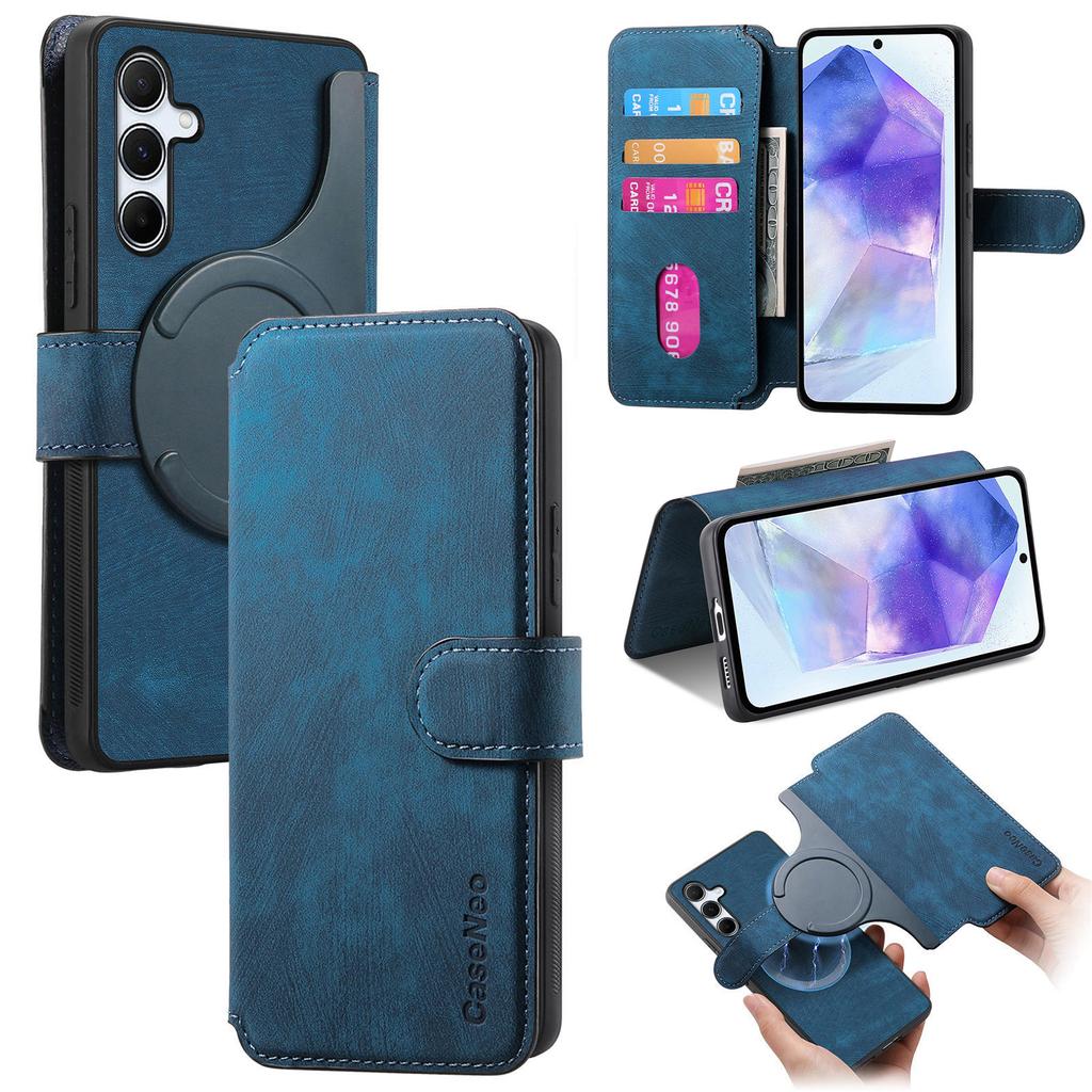 For Samsung Galaxy A55 5G Magnetic Case CASENEO Detachable Leather Phone Wallet Cover
