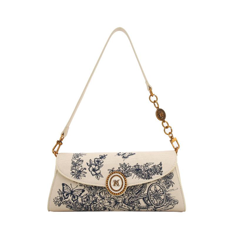Heavy Industry Embroidery Stick Bag Summer New Style High End Middle Aged Underarm Bag
