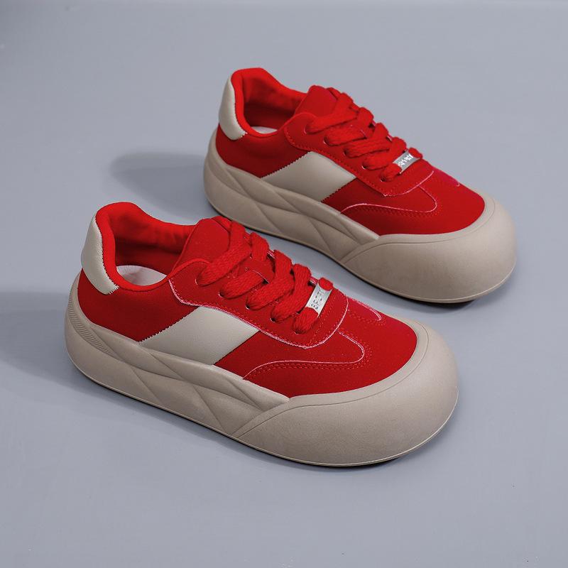 

Белые туфли для женщин, новые весенние студенческие универсальные повседневные туфли в корейском стиле, модные туфли на толстой подошве, Br992 35