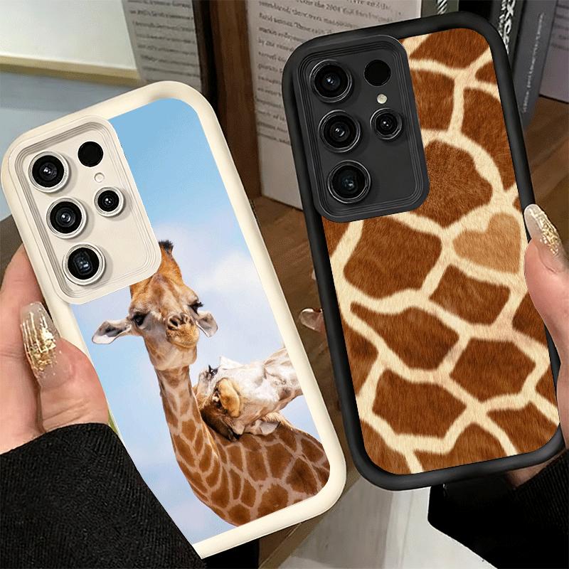 Phone Case for Samsung Galaxy S26 S25 Ultra S24 FE Giraffe Animal Pattern Shell S23 Plus S22 + S21 S20 5G Soft Silicone Funda