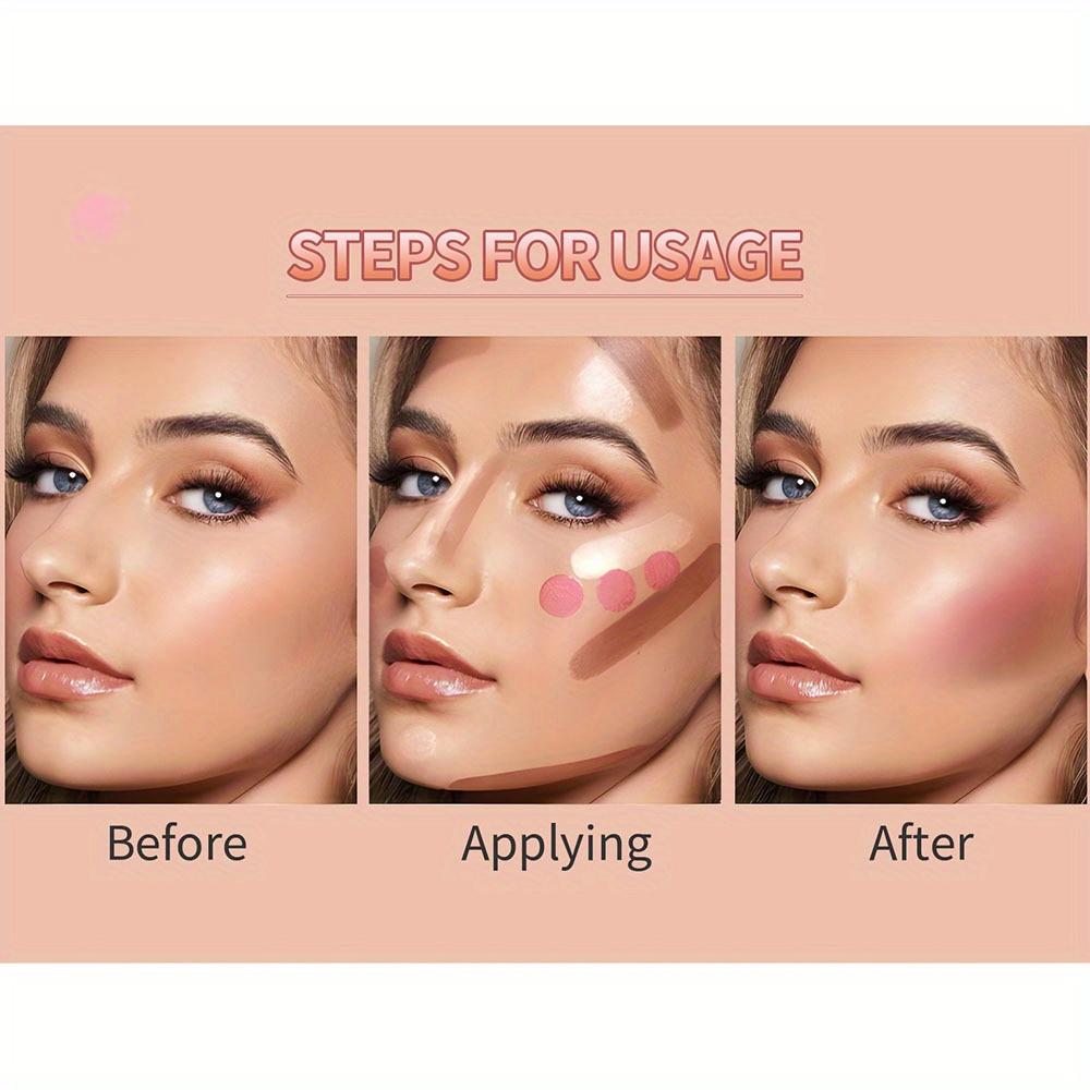 Rouge-Stick in 12 Farben, matt, Highlighter-Stick, natürliches Nude-Make-up, Gesichtsdefinition, Konturierungsstick, multifunktionaler Make-up-Stick