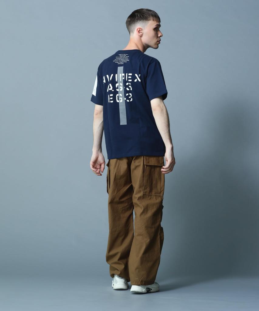 AVIREX REMODEL DESIGN CREW NECK T-SHIRT(WEB&DEPOT Exclusive) M 120 Navy 783-3934025