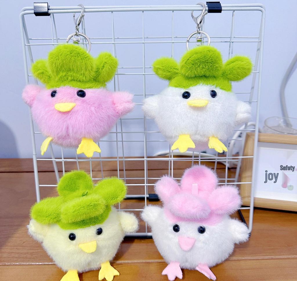 Mini Plush Toy Claw Machine Keychain Charms