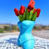 Fashionable 3D Printed Corset Shape Planter Modern Sculptural Design Flower Pot Vases For Living Space Plant Display