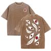 2026 Vintage Washed Black Dark Horror Eye Graphic T Shirt Distorted Grin Monster Print Oversized Men Casual Short Sleeve Tee