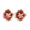 Pleated Flower Earrings, Medieval Fashionable, High-end Earrings for Women