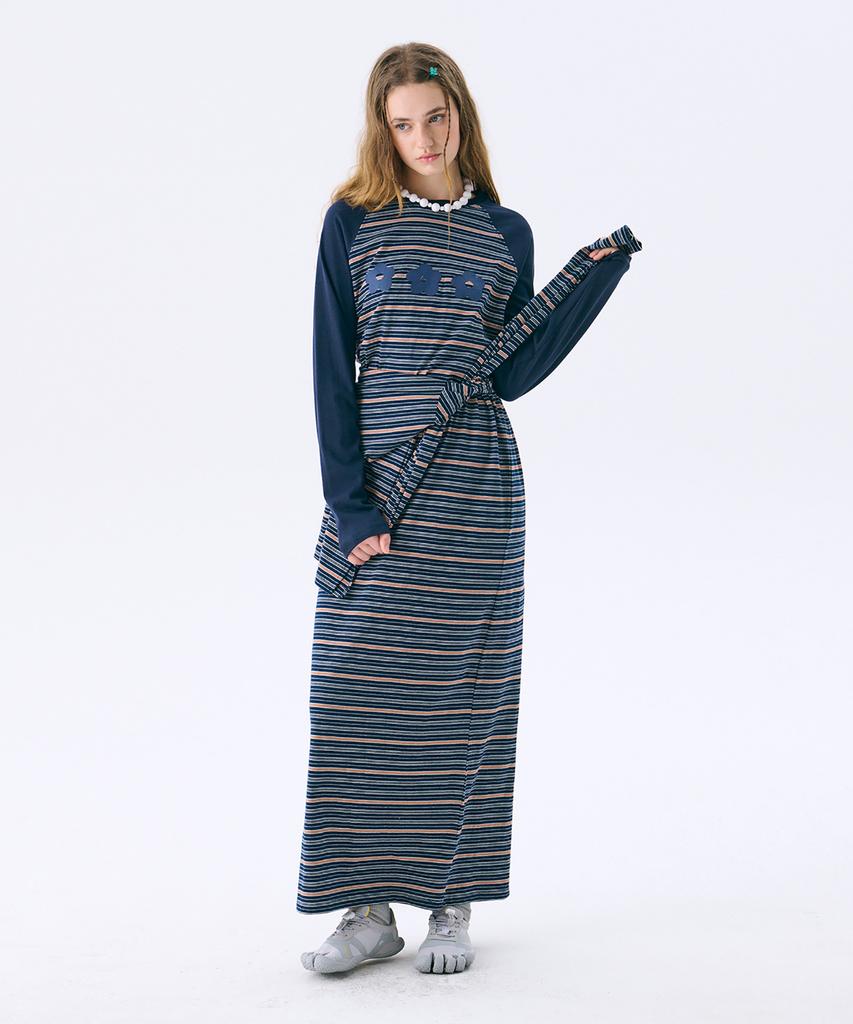 Jun Jun Space Raglan Long Dress_Navy
