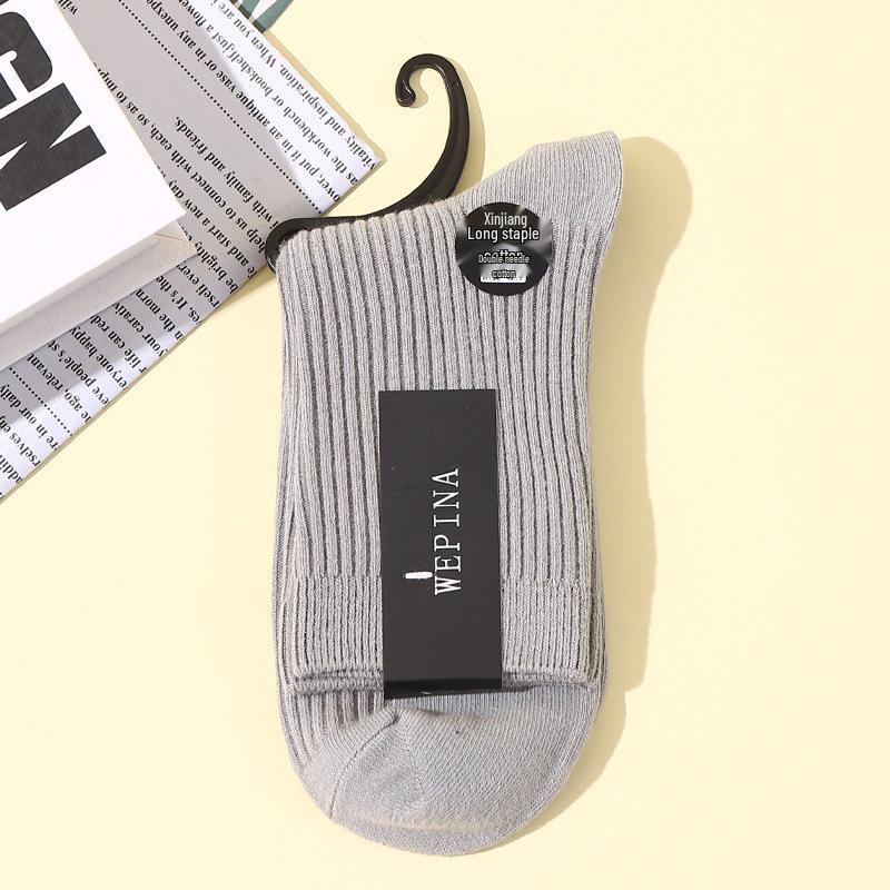 

Men s Mid-Calf Cotton Socks - Odor-Resistant, Sweat-Absorbent, Ideal for Spring & Autumn Sports or Business Wear