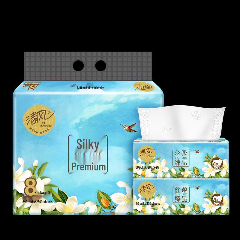 

Qingfeng 4-слойные шелковисто-мягкие салфетки для лица