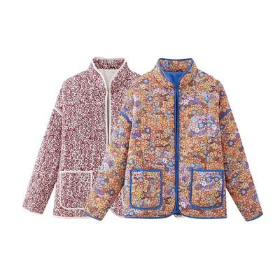 2023 Fall/Winter European Style Quilted Floral Thick Warm Women's Coat