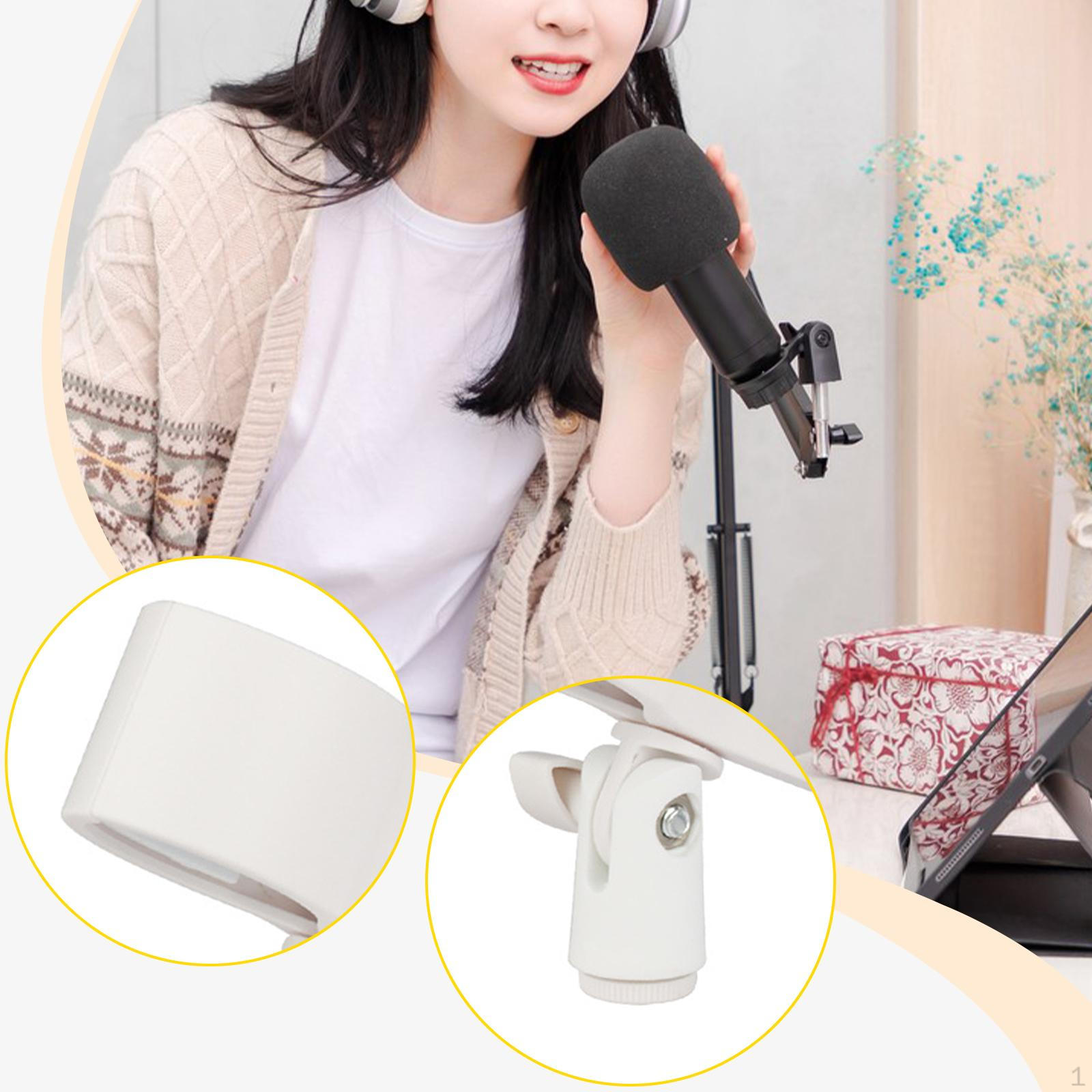 

2 шт. Держатель Клипсы Аксессуары Диаметр 32-65мм Портативный, Прямая Замена, Запасная Часть Микрофонный Зажим N8 White