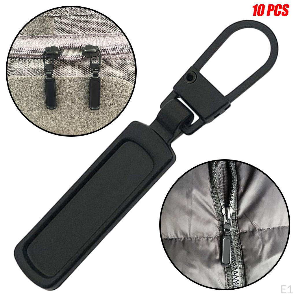 10 Pieces Zipper Puller Replacement Heads Sewing Accessories for Backpack Luggage Handbag