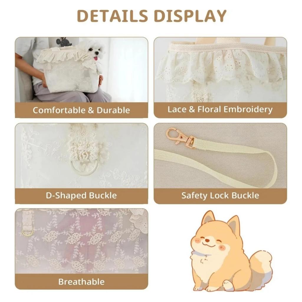 Transporter dla małych psów, królika, kota z dużymi kieszeniami, bawełniana torba, miękki transporter dla psa, składany podróżny transporter dla szczeniaka