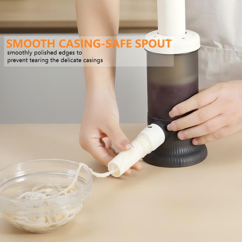 Household Manual Sausage Stuffer Machine Multifunctional Meat Filling Tool with Nozzles,Easy-to-Use for Homemade Sausages