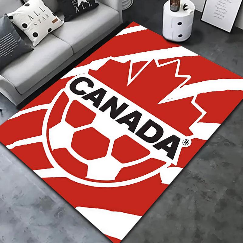 Canada Men's National Soccer Team Carpet Rug for Living Room Bedroom Home Sofa Decoration,Kids play Non-slip Floor Mat