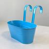 Portafiori da Interno ed Esterno Fioriera Sospesa in Metallo, Vaso da Fiori con Fori di Drenaggio, Ganci Staccabili, Contenitori a Gancio per Ringhiera del Balcone per Recinzione del Giardino
