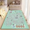 Funny Scientist Maze Design with Colorful Pipes and Flowers Suitable for use as an anti-slip game mat for living room and bedroom sofas