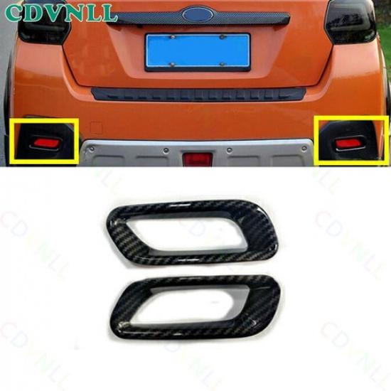 For Subaru XV Crosstrek 2013-17 ABS Carbon Fiber Rear Fog light Decor Frame Trim